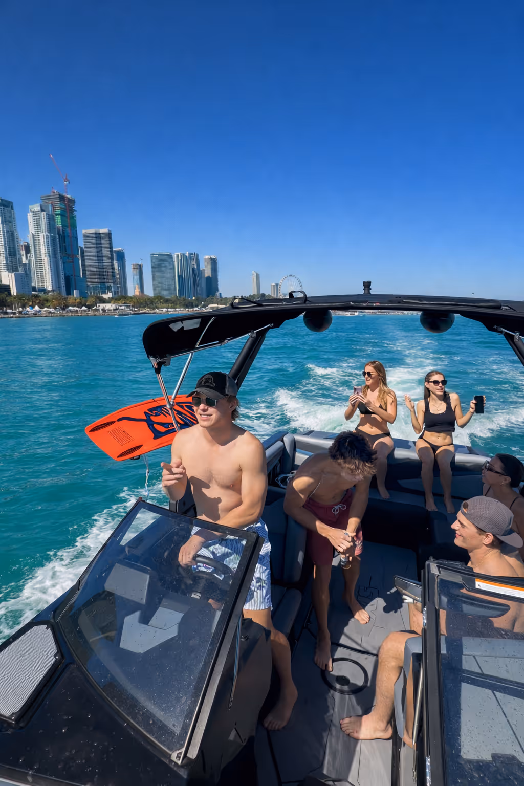 Cruising turquoise water