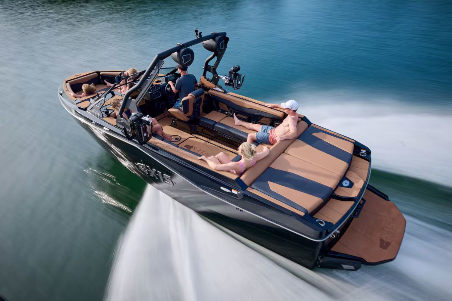 Axis T235 wakeboat on the water