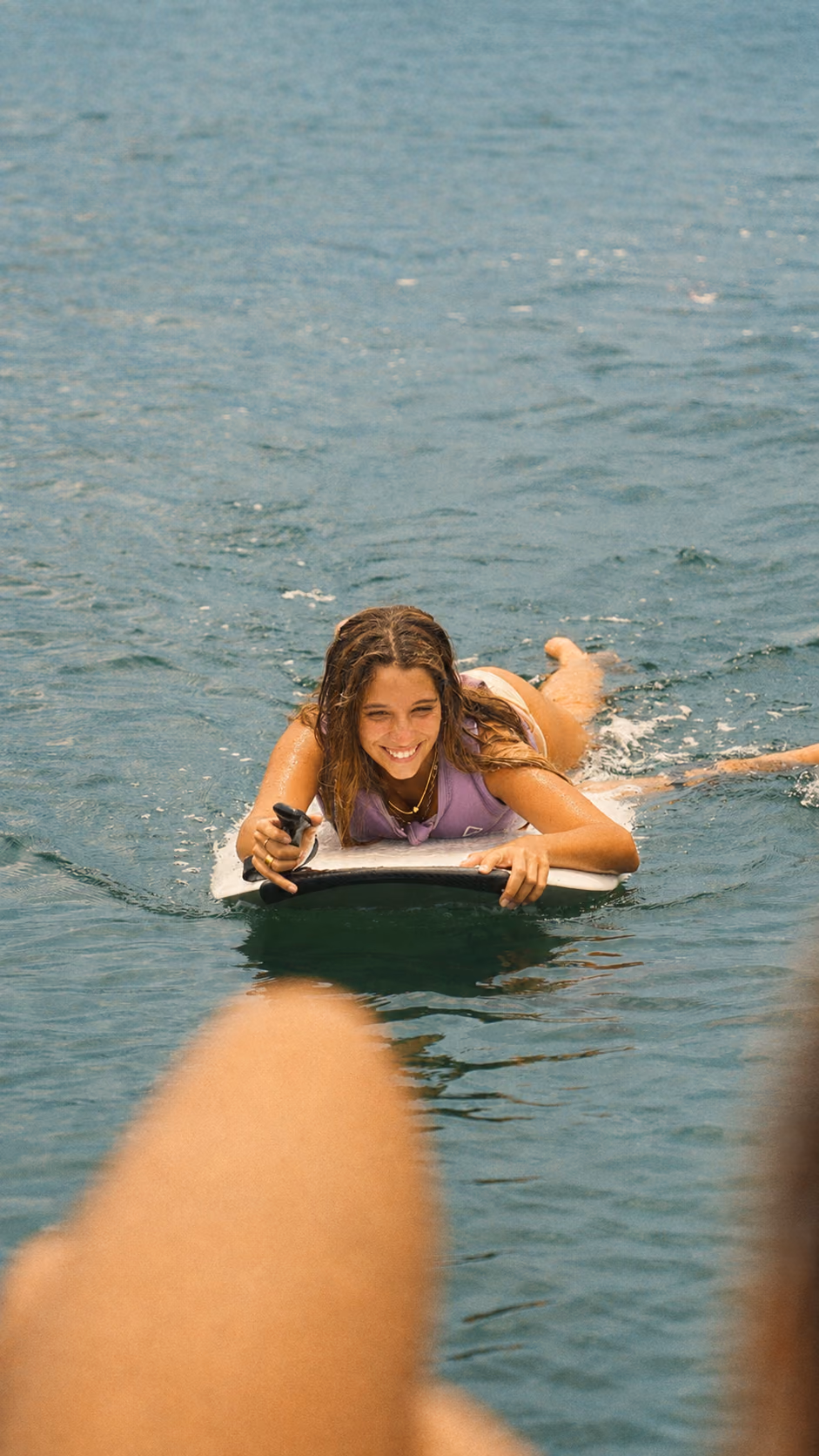 Floating on the board, waiting for the next set
